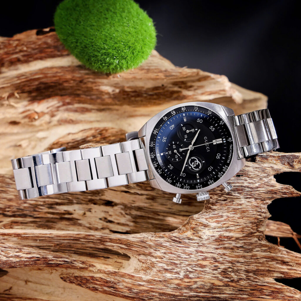  Đồng Hồ Gucci Interlocking G Chronograph Mặt Đen Like Auth 41mm