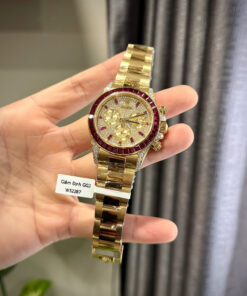 Đồng Hồ Rolex Daytona Bọc Vàng 18K Đính Ruby Đỏ Và Moissanite 40mm (1)