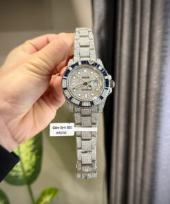 Đồng Hồ Rolex GMT Master II Đính Full Kim Cương Moissanite và Sapphire 40mm (6)