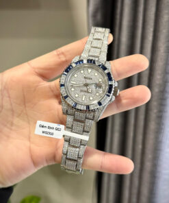 Đồng Hồ Rolex GMT Master II Đính Full Kim Cương Moissanite và Sapphire 40mm (6)