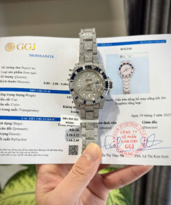 Đồng Hồ Rolex GMT Master II Đính Full Kim Cương Moissanite và Sapphire 40mm (6)