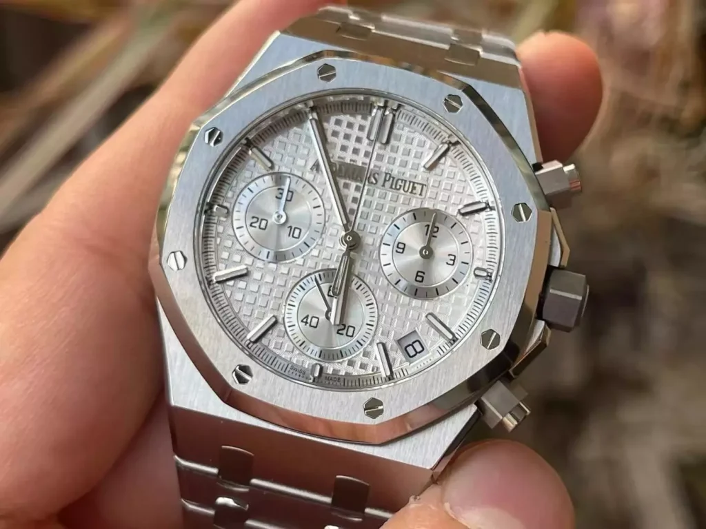 Đồng hồ Audemars Piguet Rep 11 Royal Oak 26240ST mặt trắng máy mỏng new 2025 41mm (4)