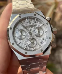 Đồng hồ Audemars Piguet Rep 11 Royal Oak 26240ST mặt trắng máy mỏng new 2025 41mm (4)