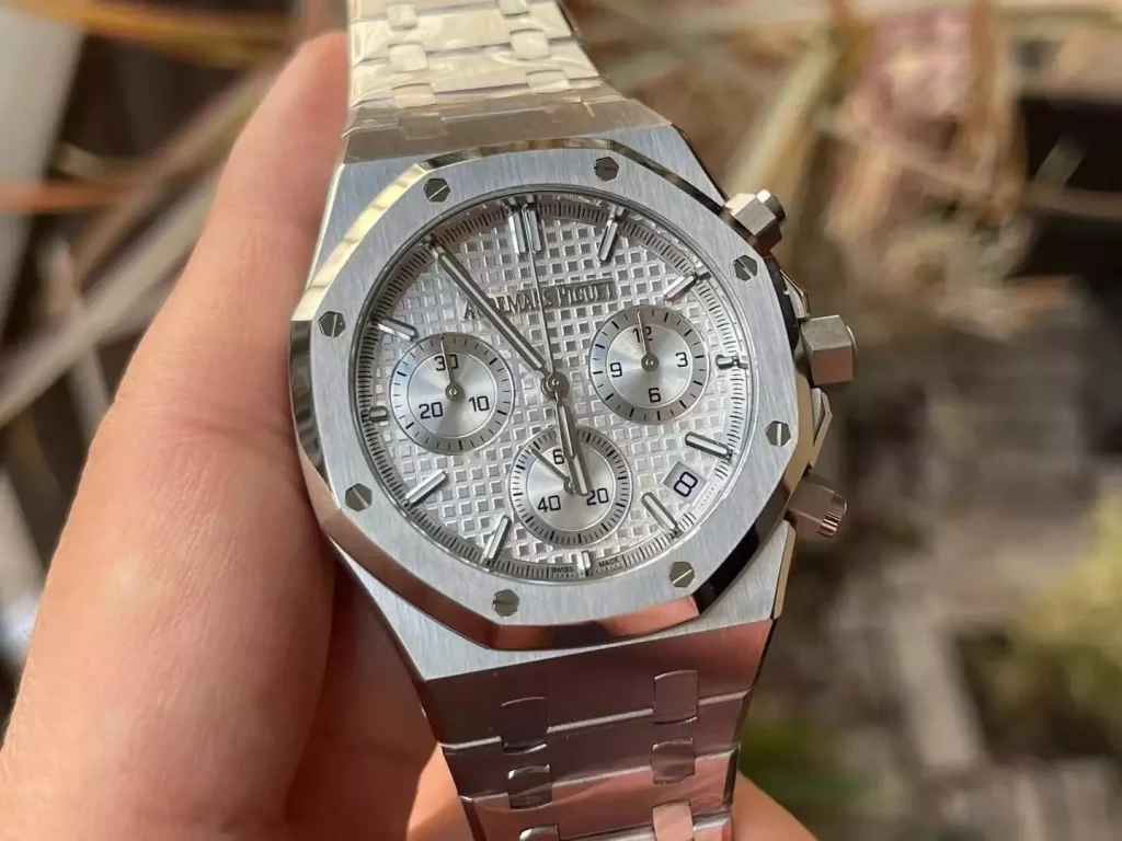Đồng hồ Audemars Piguet Rep 11 Royal Oak 26240ST mặt trắng máy mỏng new 2025 41mm (4)