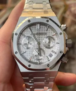 Đồng hồ Audemars Piguet Rep 11 Royal Oak 26240ST mặt trắng máy mỏng new 2025 41mm (4)
