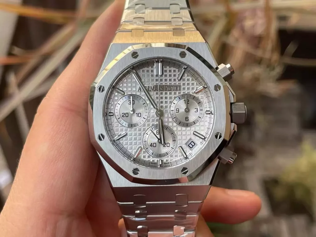 Đồng hồ Audemars Piguet Rep 11 Royal Oak 26240ST mặt trắng máy mỏng new 2025 41mm (4)
