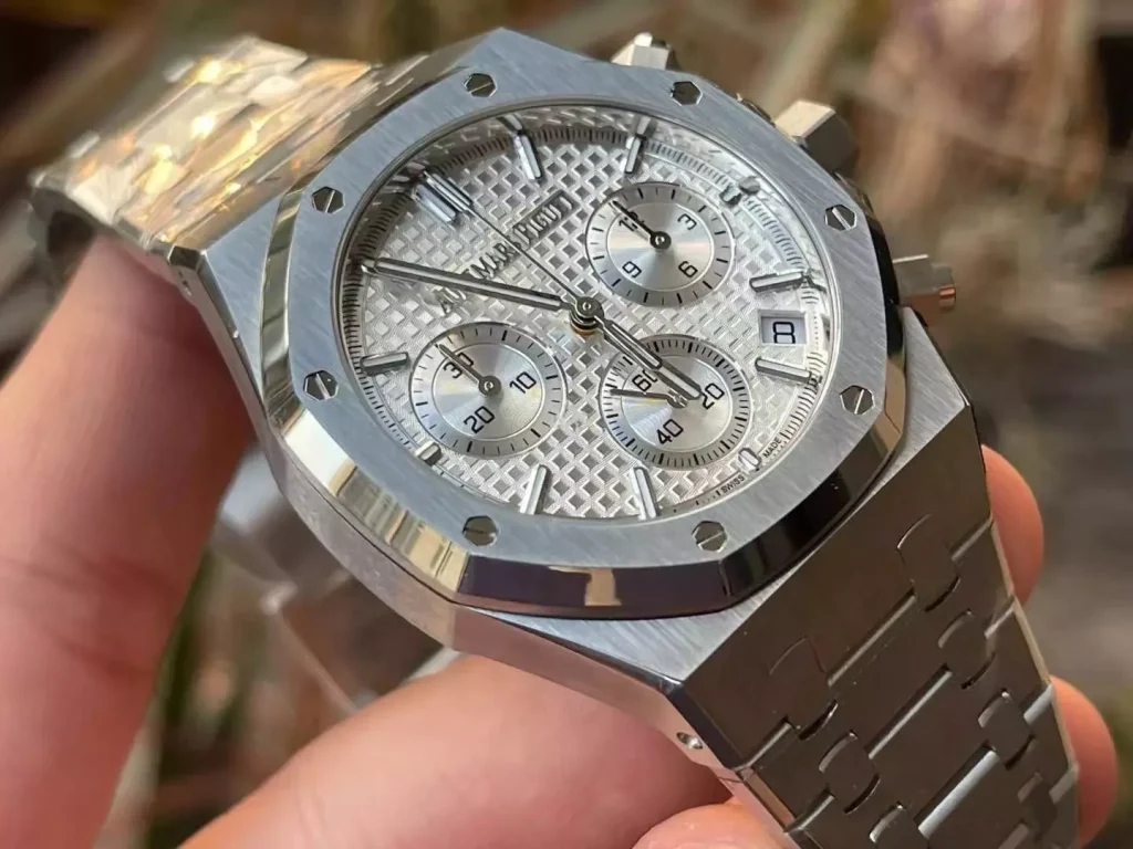 Đồng hồ Audemars Piguet Rep 11 Royal Oak 26240ST mặt trắng máy mỏng new 2025 41mm (4)