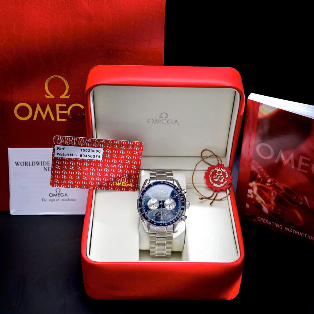 Đồng hồ Omega Speedmaster Chronograph Dây Kim Loại Fake Cao Cấp 43mm