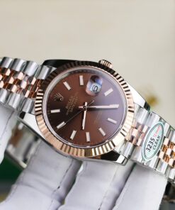 Đồng hồ Rolex DateJust 126331 mặt chocolate cọc số dạ quang Replica 11 nhà máy Clean 41mm (2)