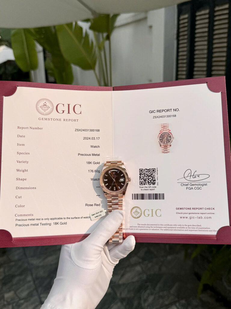 Đồng hồ Rolex Day-Date bọc vàng thật mặt số Chocolate xưởng GM 40mnm (1)