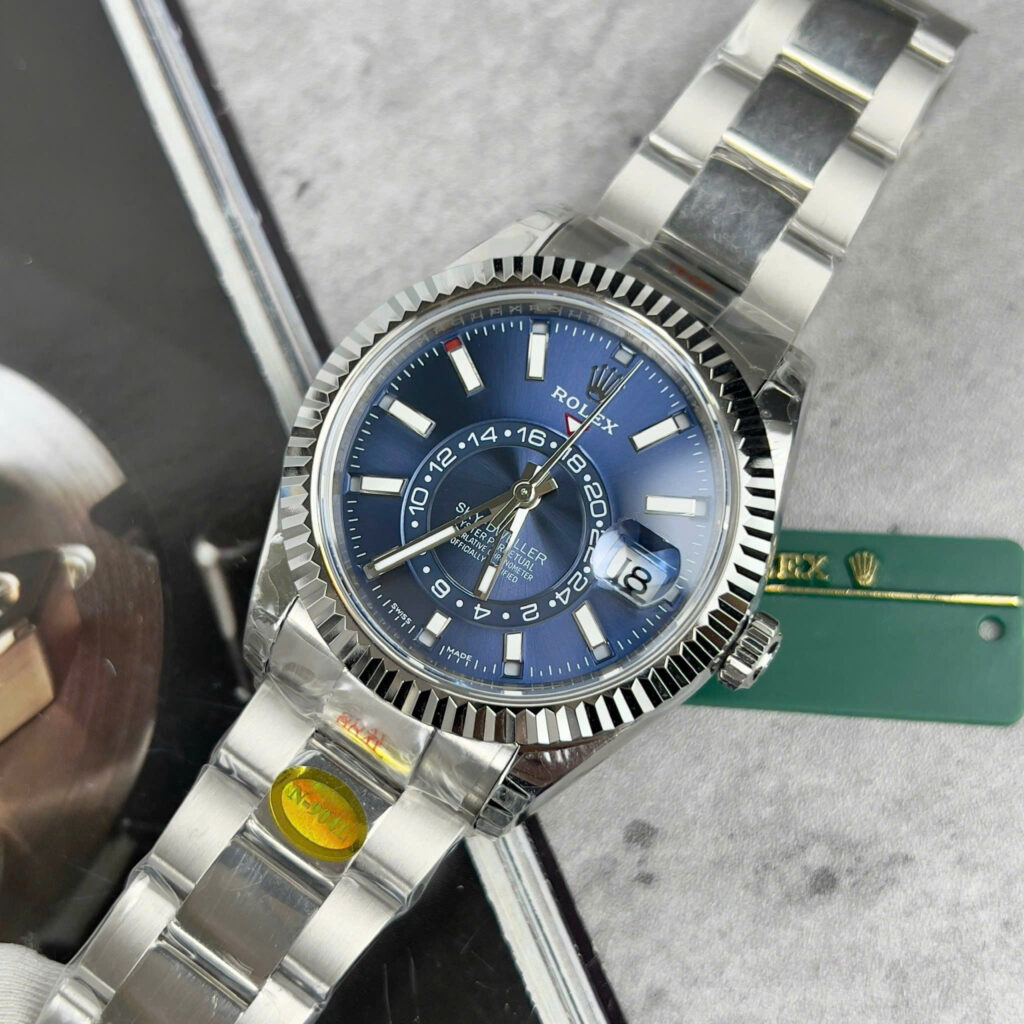 Đồng hồ Rolex Rep 11 Sky-Dweller 326934 mặt xanh dương dây kim loại 42mm (2)