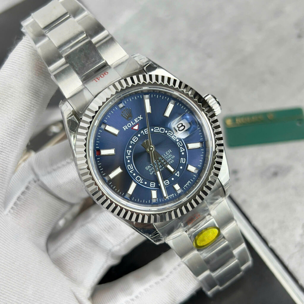 Đồng hồ Rolex Rep 11 Sky-Dweller 326934 mặt xanh dương dây kim loại 42mm (2)