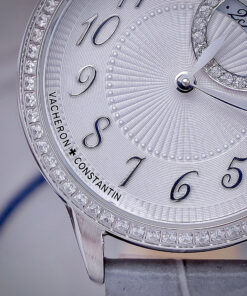 Đồng hồ Vacheron Constantin Égérie Moon Phase dây da đính đá fake 11 30mm