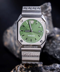 Đồng hồ Versace VE8F00524 Antares Nam Dây Kim Loại Mặt Xanh Green Fake 11 44mm