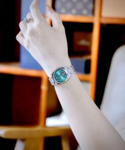 Đồng hồ Gucci Interlocking mặt xanh green dây kim loại like auth 29mm