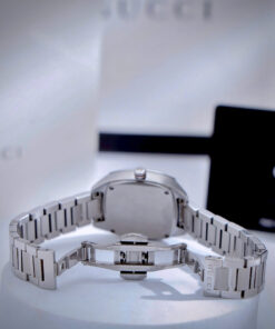 Đồng hồ Gucci Interlocking mặt xanh green dây kim loại like auth 29mm