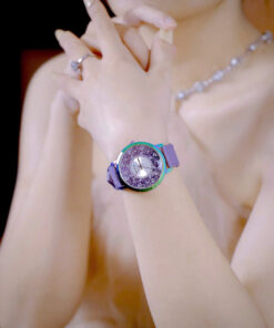 Đồng hồ Guess nữ GW0529L4 mặt số họa tiết bông hoa tím Like Auth 39mm