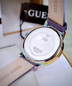 Đồng hồ Guess nữ GW0529L4 mặt số họa tiết bông hoa tím Like Auth 39mm