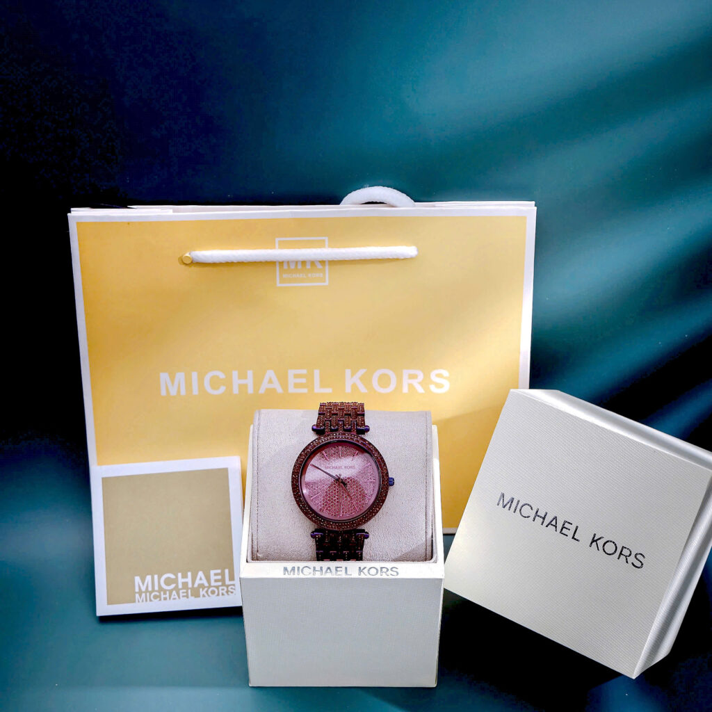  Đồng hồ Michael Kors Darci Pavé nữ đính full đá màu tím 38mm