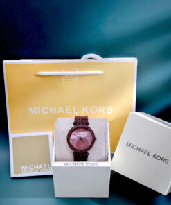 Đồng hồ Michael Kors Darci Pavé nữ đính full đá màu tím 38mm