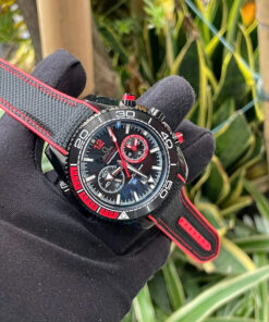 Đông hồ Omega Seamaster cọc dạ quang dây vải đỏ fake cao cấp 42mm