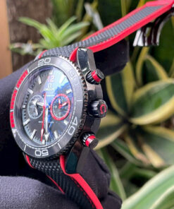 Đông hồ Omega Seamaster cọc dạ quang dây vải đỏ fake cao cấp 42mm