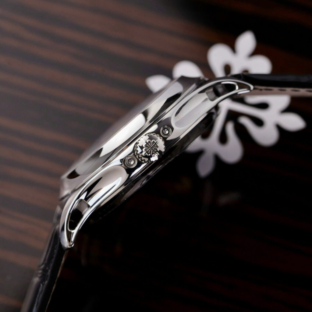 Đồng hồ Patek Philippe 5205G Replica 11 màu xanh blue dây da 40mm (2)