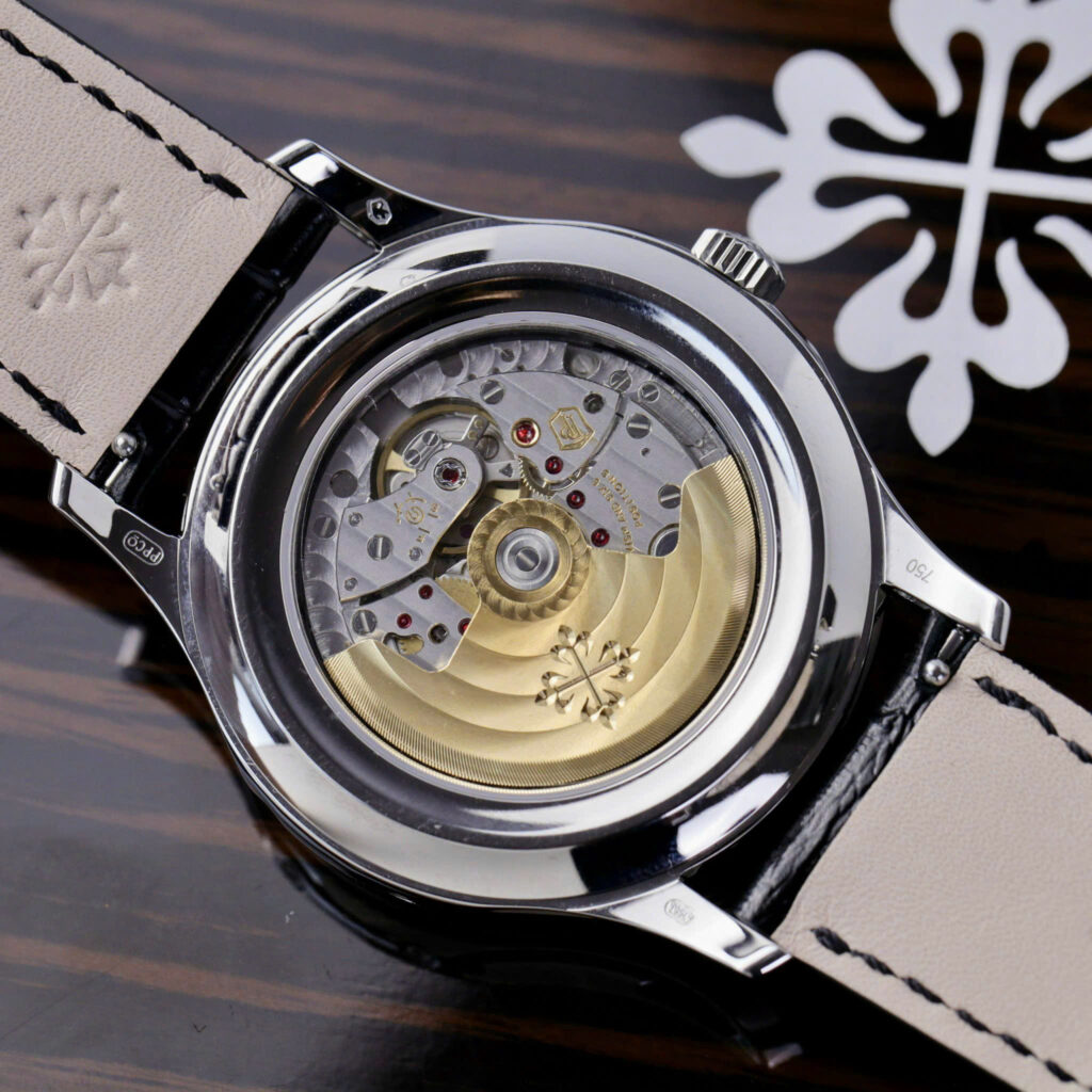 Đồng hồ Patek Philippe 5205G Replica 11 màu xanh blue dây da 40mm (2)