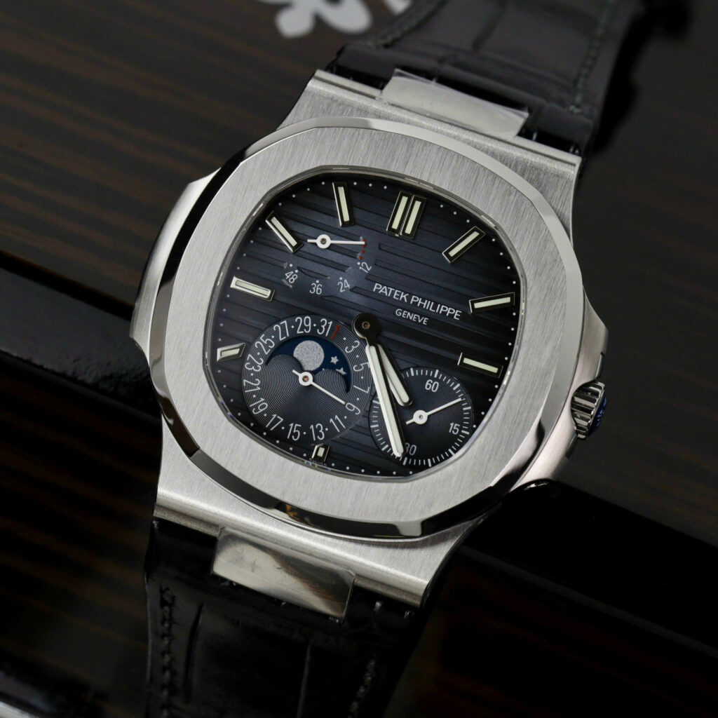 Đồng hồ Patek Philippe Nautilus 5712 Replica 11 mặt xanh blue dây da PPF 40mm (2)