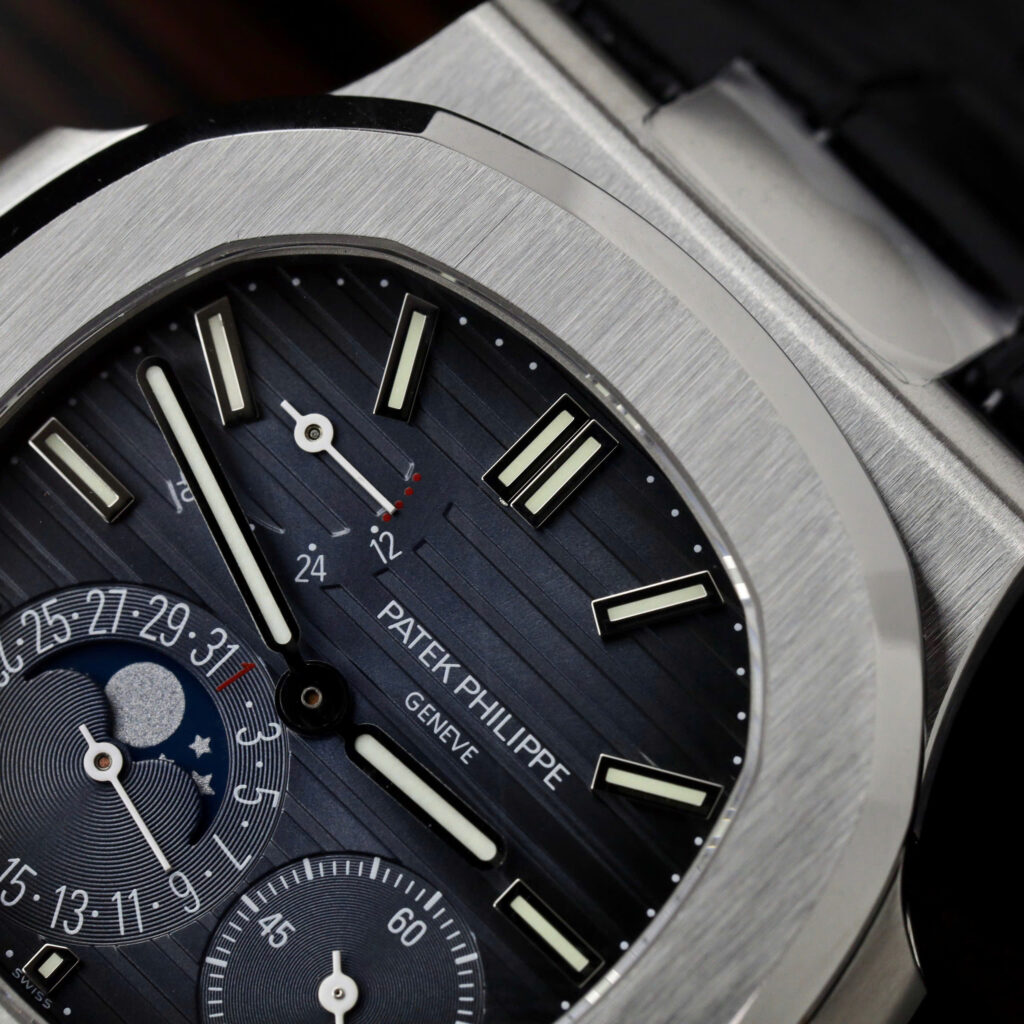 Đồng hồ Patek Philippe Nautilus 5712 Replica 11 mặt xanh blue dây da PPF 40mm (2)