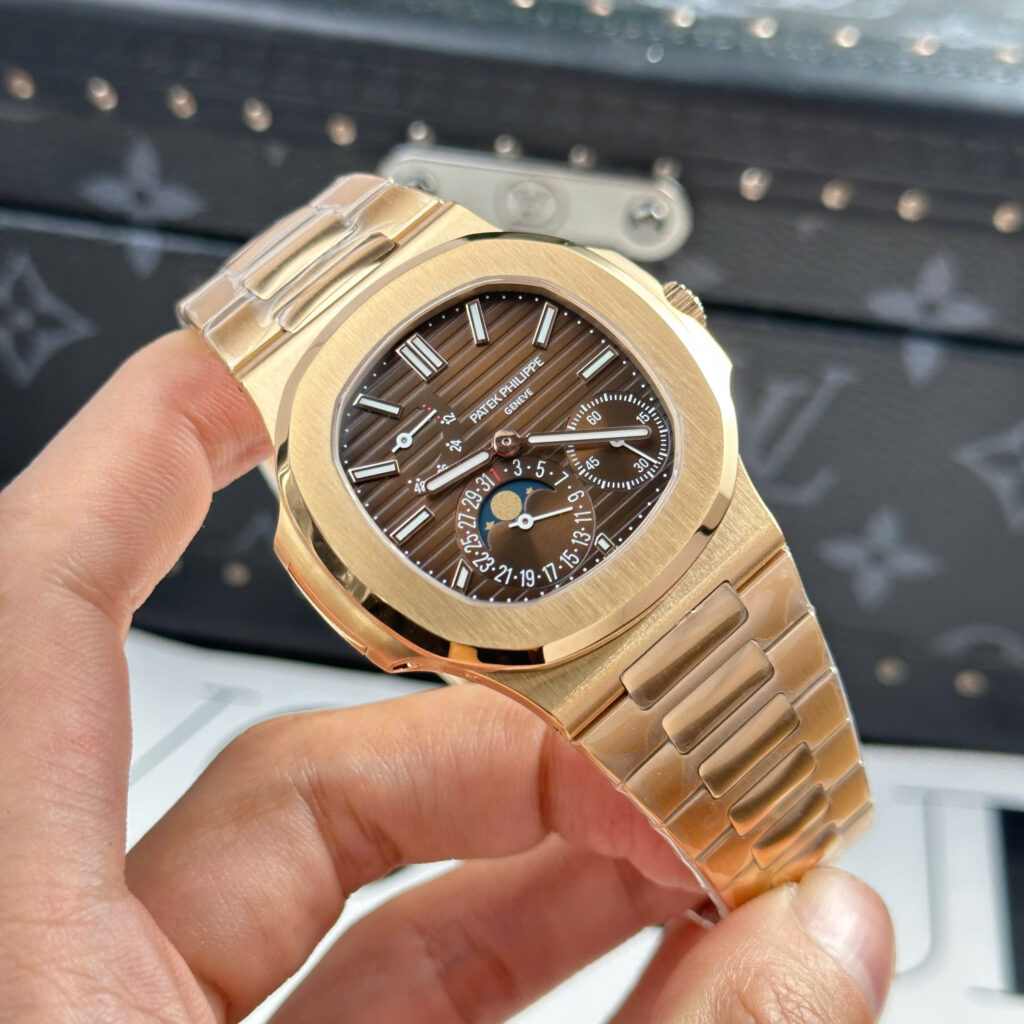 Đồng hồ Patek Philippe Nautilus 5712R Chế Tác mặt nâu dây kim loại nhà máy PPF 40mm (1)