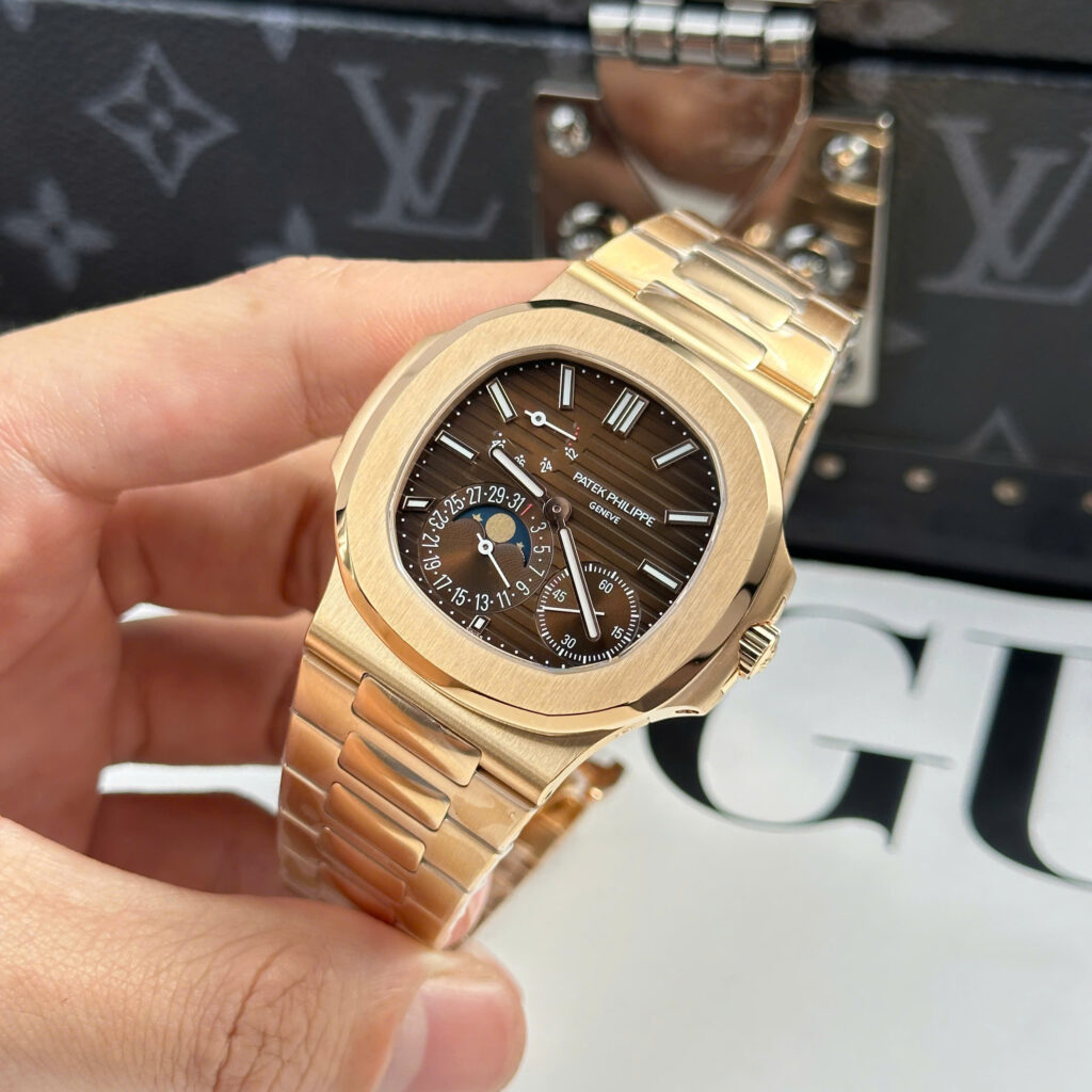 Đồng hồ Patek Philippe Nautilus 5712R Chế Tác mặt nâu dây kim loại nhà máy PPF 40mm (1)