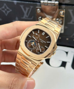 Đồng hồ Patek Philippe Nautilus 5712R Chế Tác mặt nâu dây kim loại nhà máy PPF 40mm (1)
