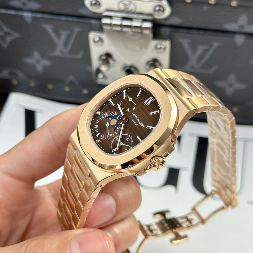 Đồng hồ Patek Philippe Nautilus 5712R Chế Tác mặt nâu dây kim loại nhà máy PPF 40mm (1)