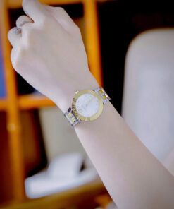 Đồng hồ Versace Greca Icon mặt đính đá demi vàng like auth 36mm