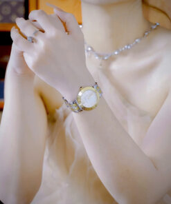 Đồng hồ Versace Greca Icon mặt đính đá demi vàng like auth 36mm