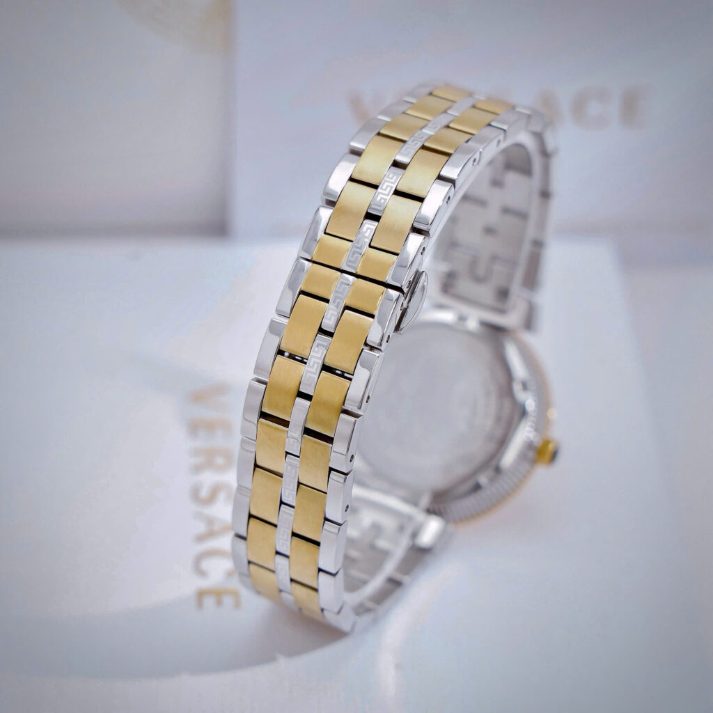 Đồng hồ Versace Greca Icon mặt đính đá demi vàng like auth 36mm