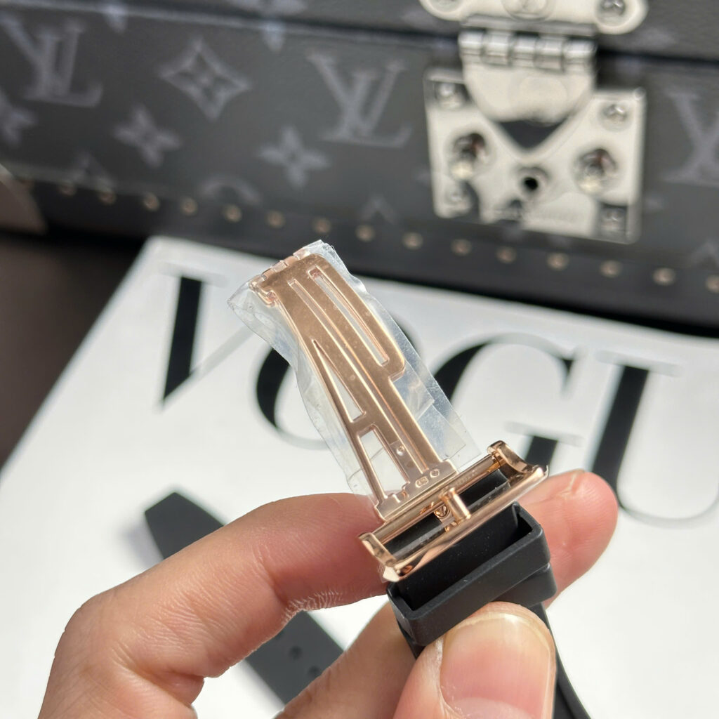 Đồng hồ Audemars Piguet Chế Tác Royal Oak 15500 mặt đen dây cao su nhà máy APS 41mm (1)