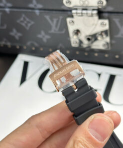 Đồng hồ Audemars Piguet Chế Tác Royal Oak 15500 mặt đen dây cao su nhà máy APS 41mm (1)