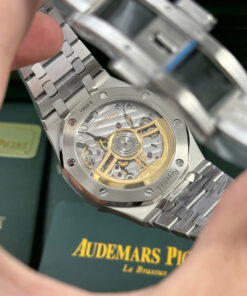 Đồng hồ Audemars Piguet Chế Tác Royal Oak 15500ST mặt xám dây kim loại APS 41mm (2)