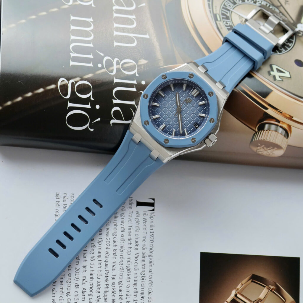 Đồng hồ Audemars Piguet Rep 11 Royal Oak Offshore 15605SK màu xanh dương 43mm (2)