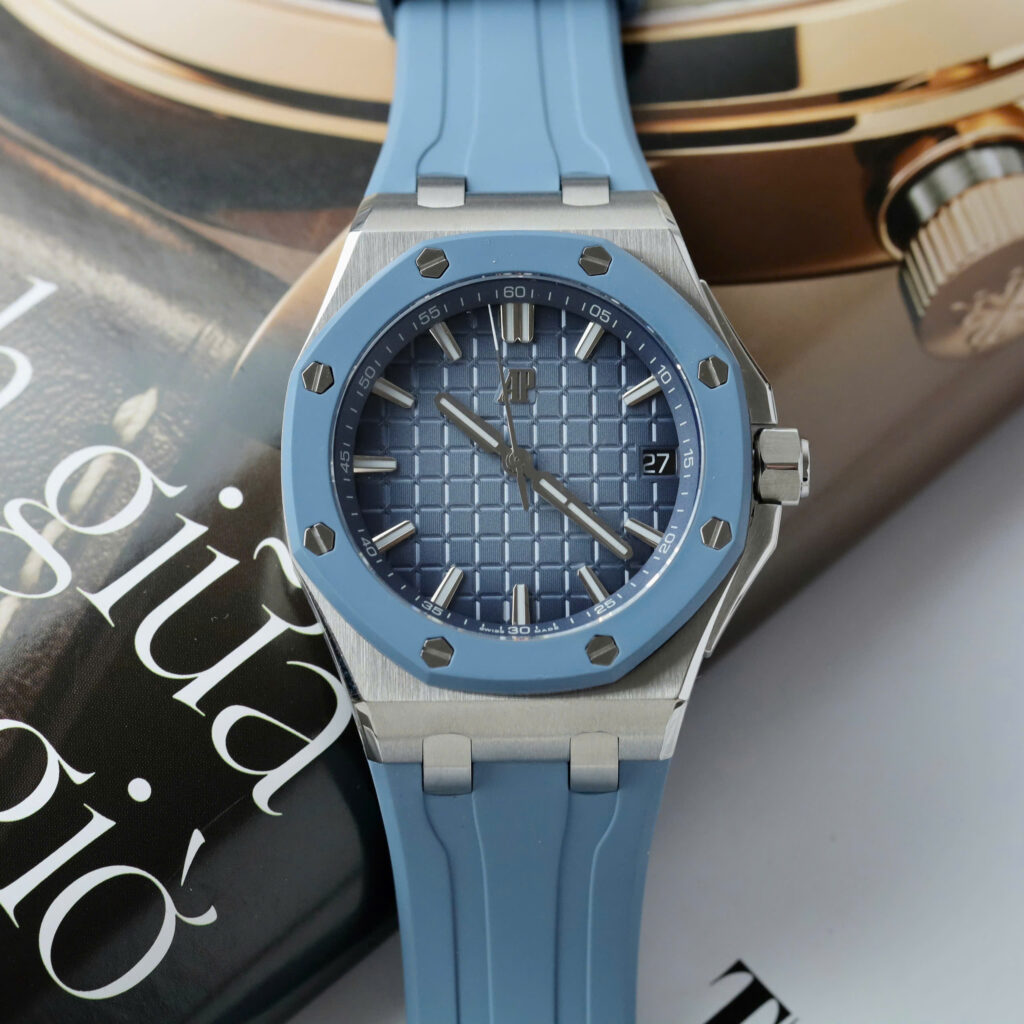 Đồng hồ Audemars Piguet Rep 11 Royal Oak Offshore 15605SK màu xanh dương 43mm (2)