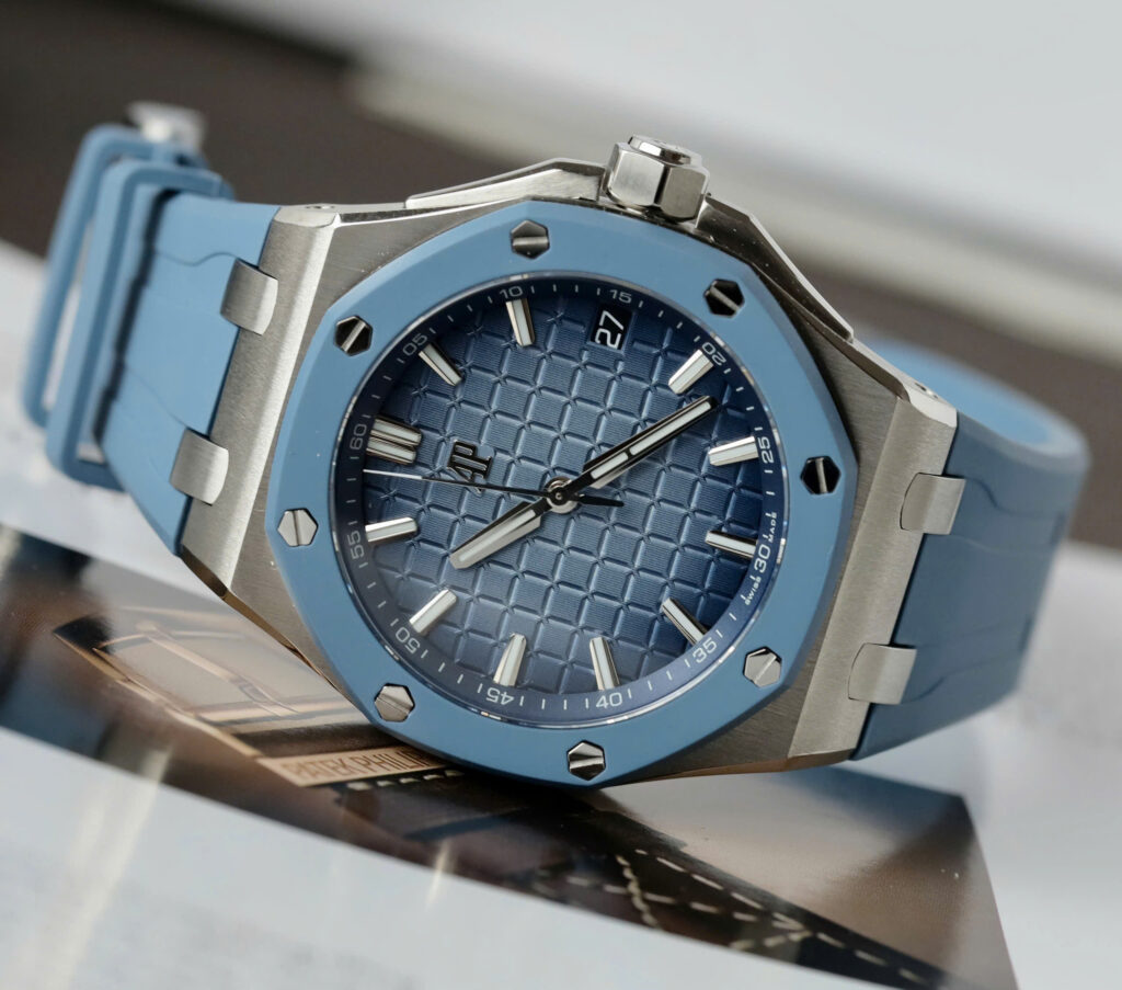 Đồng hồ Audemars Piguet Rep 11 Royal Oak Offshore 15605SK màu xanh dương 43mm (2)
