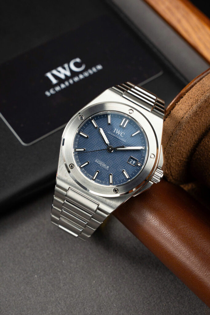 Đồng hồ IWC Ingenieur IW328907 Rep 11 mặt xanh blue dây kim loại xưởng V7 40mm (2)