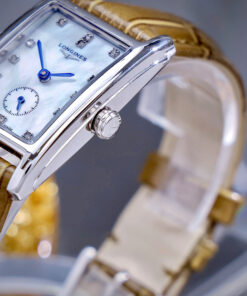 Đồng hồ Longines DolceVita nữ cọc số đá dây da nâu like auth 21.5x29mm