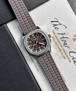 Đồng hồ Patek Philippe nữ đính đá dây cao su Replica cao cấp nhà máy PPF 35,6mm