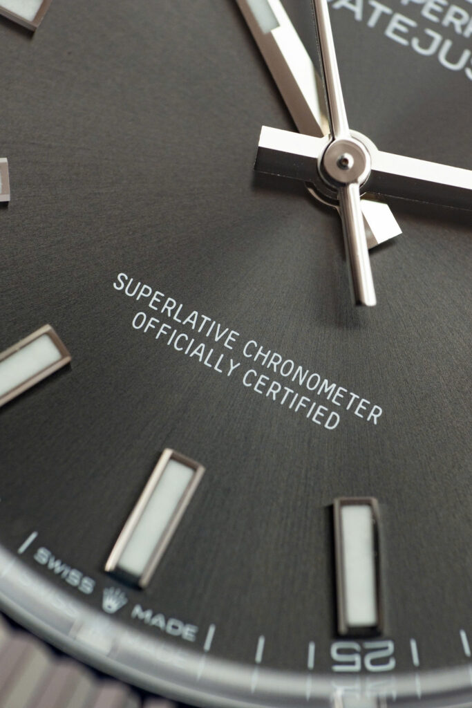 Đồng hồ Rolex DateJust Chế Tác nam mặt xám cọc số dạ quang Clean 41mm (2)