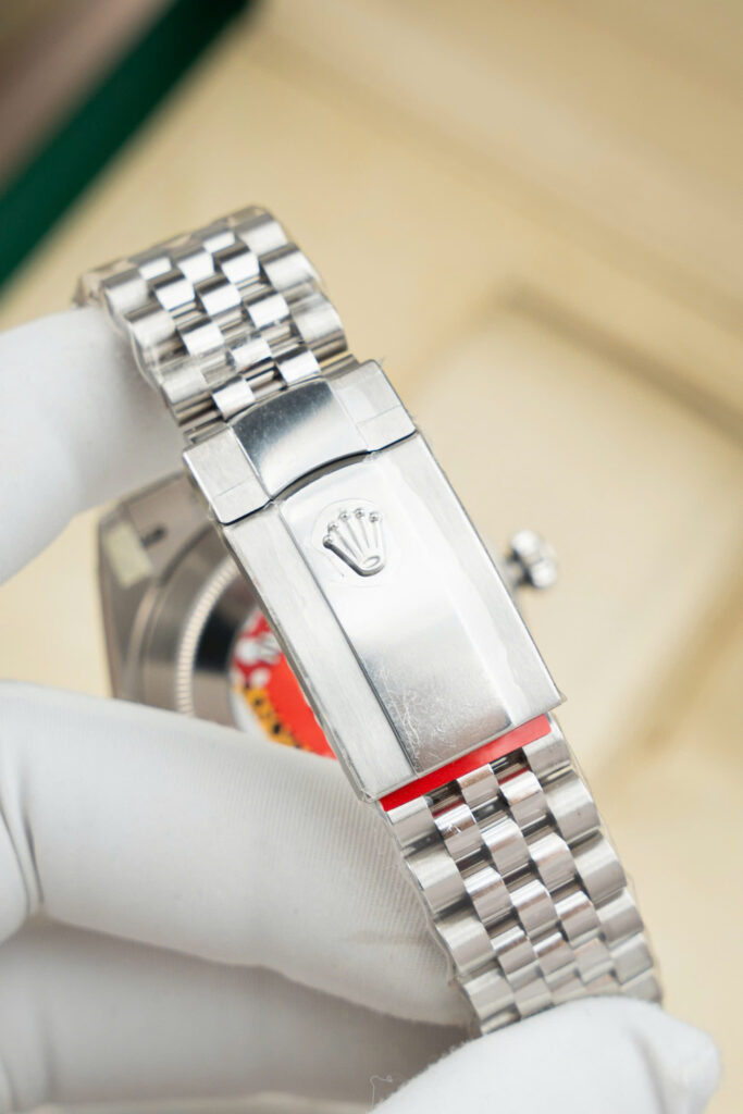 Đồng hồ Rolex DateJust Chế Tác nam mặt xám cọc số dạ quang Clean 41mm (2)