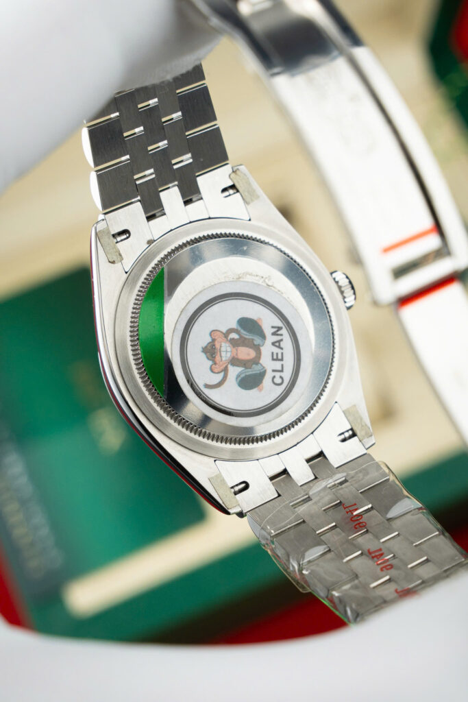 Đồng hồ Rolex DateJust Replica 11 nam mặt xanh blue cọc số dạ quang Clean 41mm (16)