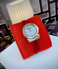 Đồng hồ Slvatore Ferragamo Gancino nữ dây da mặt xà cừ like auth 26mm